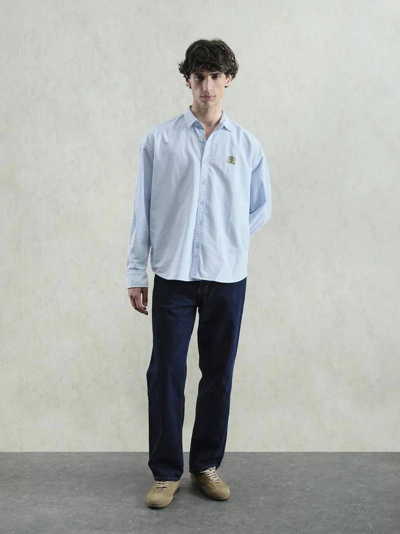 جيستو GIESTO Embroidered Button-Up Poplin Shirt